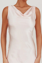 Take Care Backless Sash Maxi Dress Blush