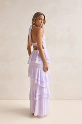 Path Of Fate Halter Maxi Dress Lilac