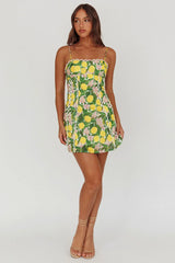 Chamberlain Scallop Trim Mini Dress Citrus Lemon