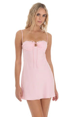 Open Back Dress in Pink