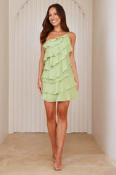 Want To Party Mini Dress Green