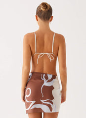 Ocean Is Calling Mini Sarong - Bloom Wave Print