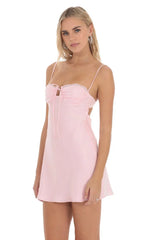 Open Back Dress in Pink