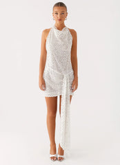 Cinta Sequin Mini Dress - Silver