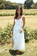 Porcelain Princess Maxi Dress White