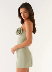 Patsie Strapless Mini Dress - Sage