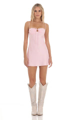 Open Back Dress in Pink